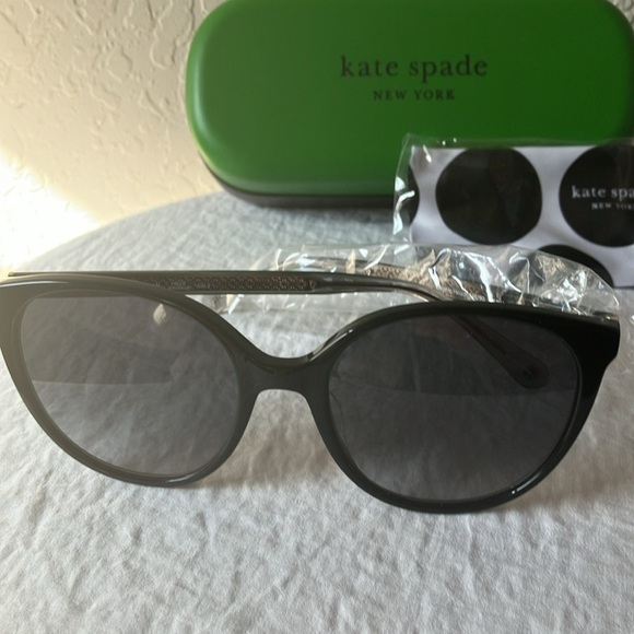 Kate Spade: Black Kimberlyns Singlasses- Gray Gradient main image 13